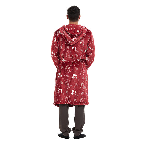 Snuggs Blanket Robe Red Tree Christmas